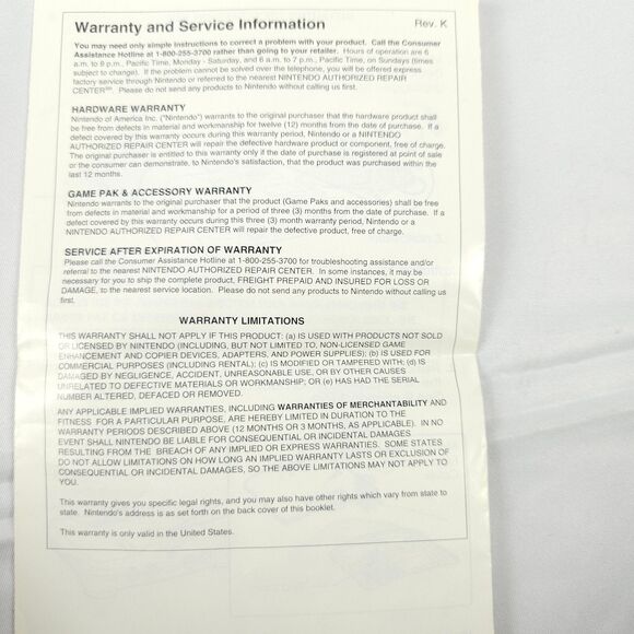 Nintendo 64, Rumble Pack, & Expansion Pack Instruction Manuals Booklets *ONLY* - Picture 10 of 12
